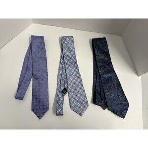 Mix Men’s Neck Tie Lot Mixed Patterns Lot of 3 Mixed Labels